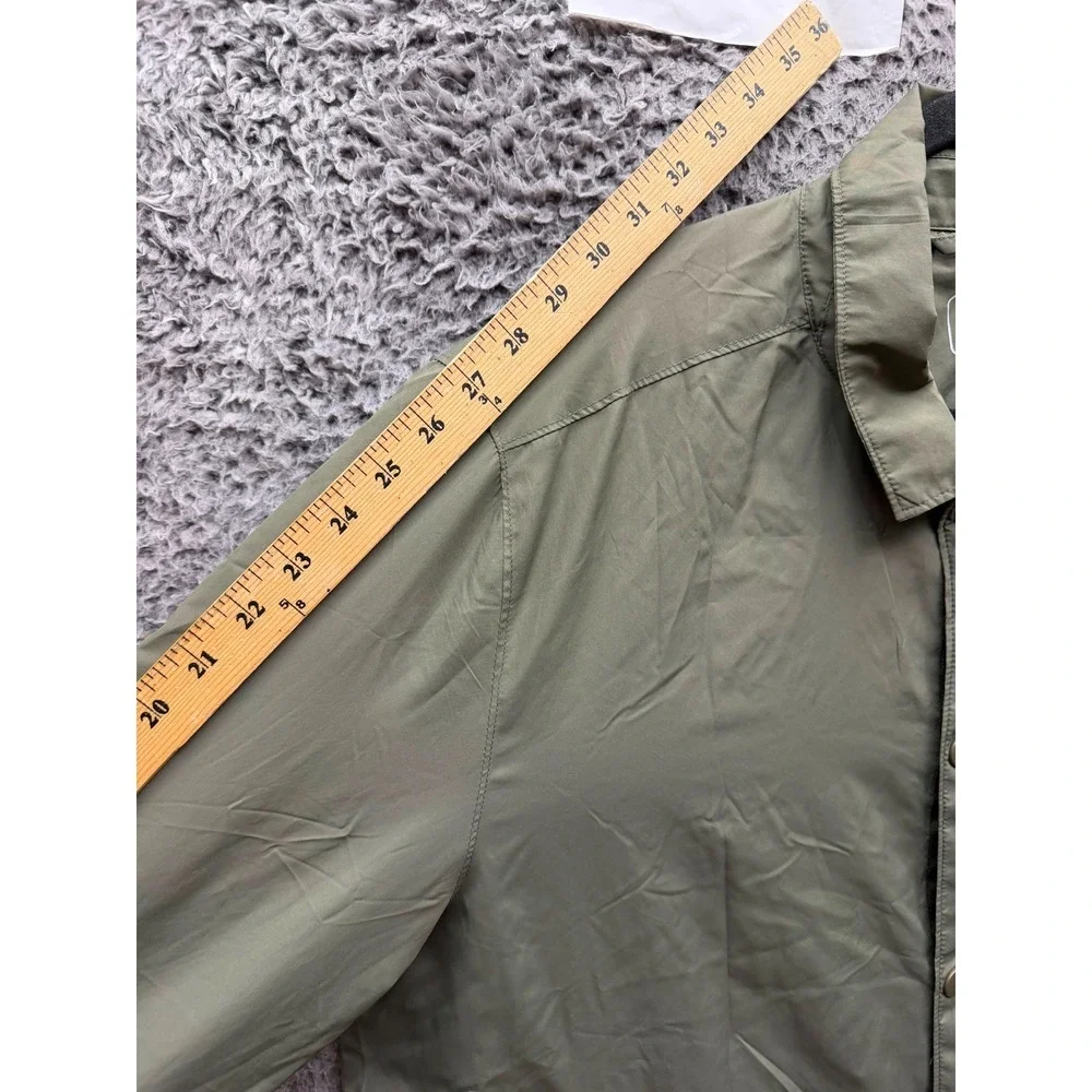 NWOT Asics Lightweight Full Snap Windbreaker Jacket Olive Green Mens Size XL